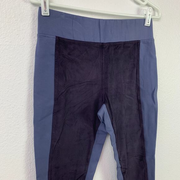 Logo By Lori Goldstein Colorblock Stripe Periwinkle Leggings Size XS - Picture 2 of 5